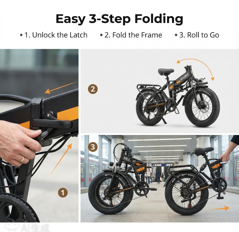 Beetle Fold- | 1200W 48V | Portable Commuter (US Stock)