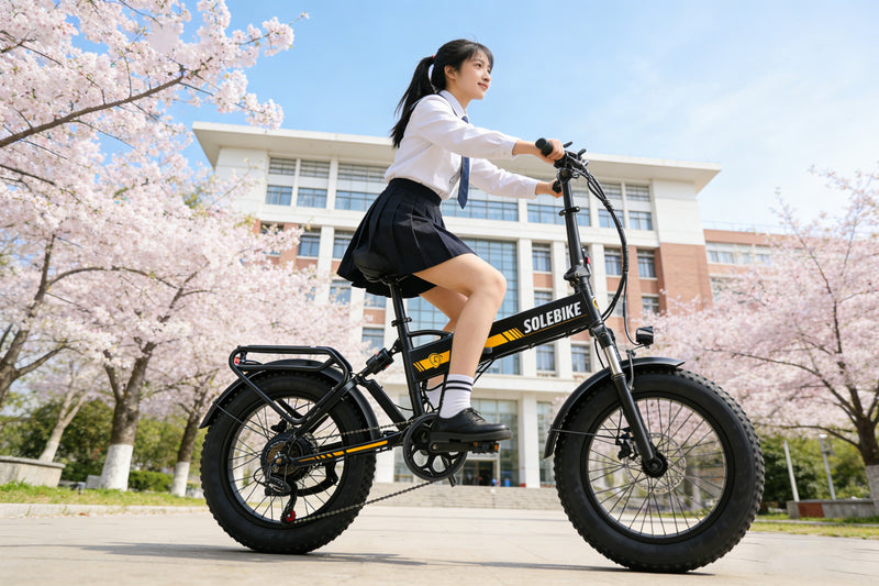 Folding E-bike in Campus