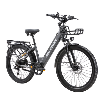 Fox Trak Urban E-Bike | Built-In Cargo Basket | CPSC Certified (US Stock)