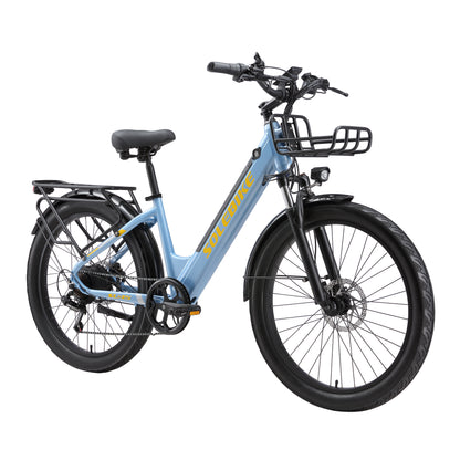 Fox Trak Urban E-Bike | Built-In Cargo Basket | CPSC Certified (US Stock)