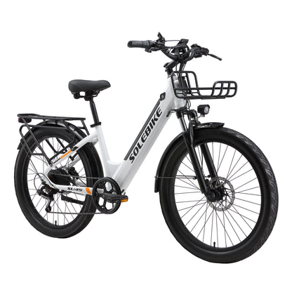 Fox Trak Urban E-Bike | Built-In Cargo Basket | CPSC Certified (US Stock)