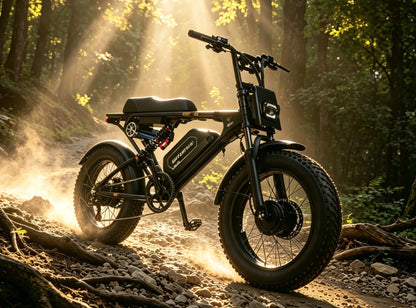 Rhino Dual  Drive  All-Terrain Off-Road E-Bike with Built-In Speakers, Perfect for Teens & Adults