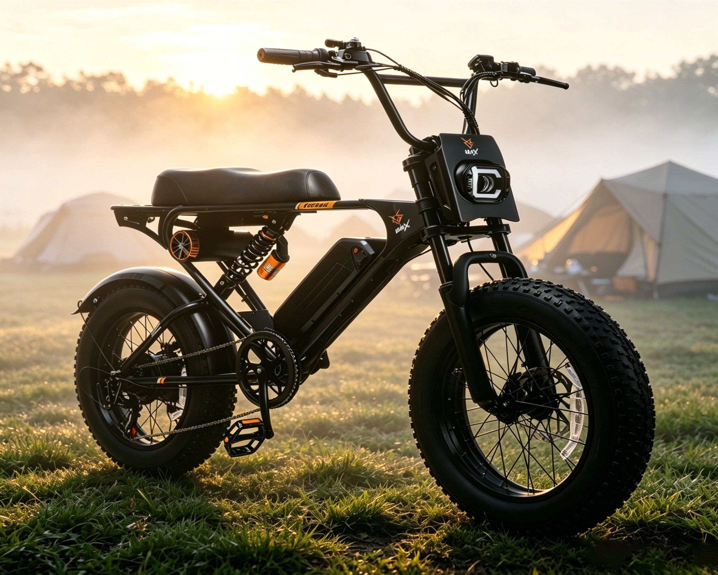 Rhino Retro Fat Tire E-Bike  All-Terrain Off-Road E-Bike with Built-In Speakers, Perfect for Teens & Adults