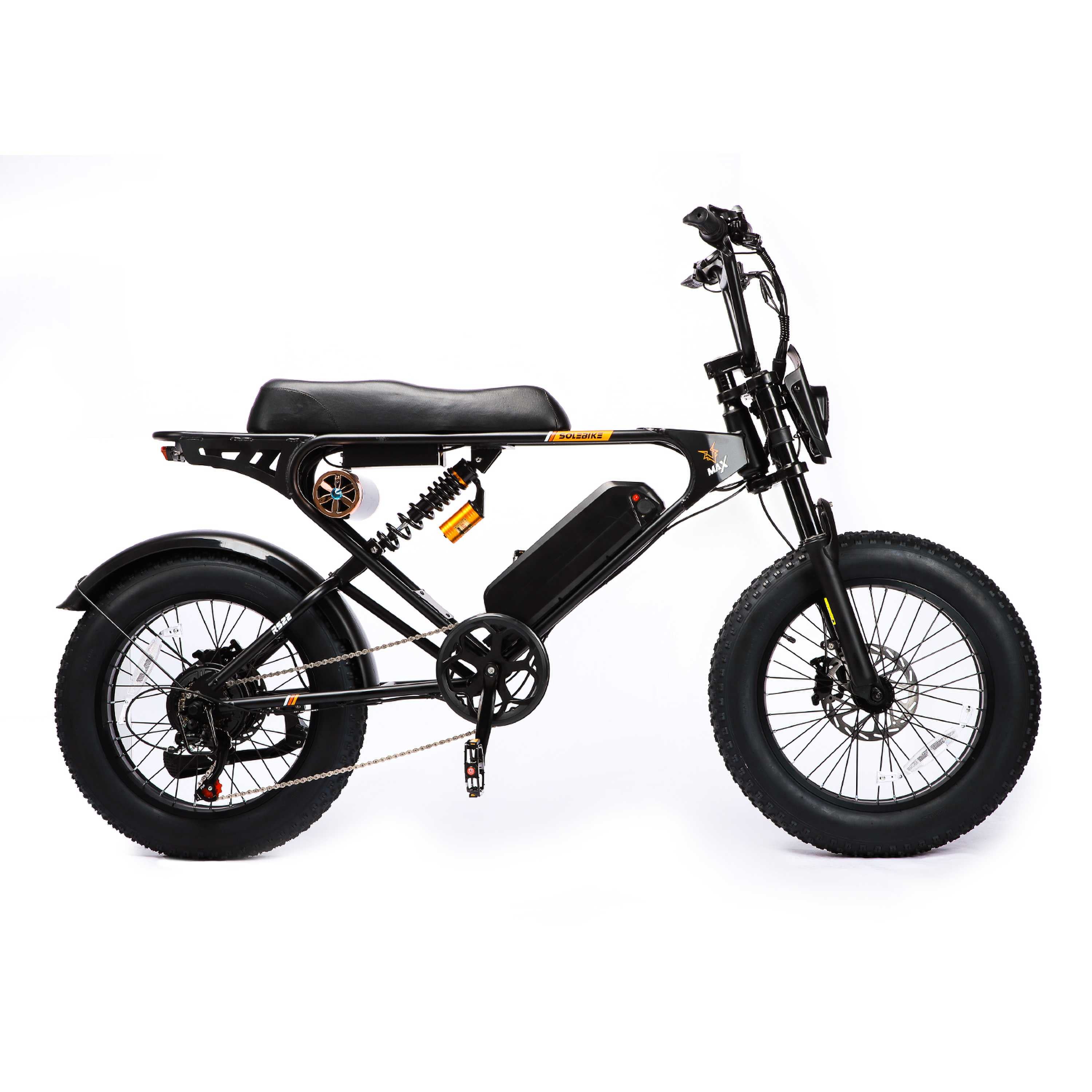 Rhino Retro Fat Tire E-Bike  All-Terrain Off-Road E-Bike with Built-In Speakers, Perfect for Teens & Adults