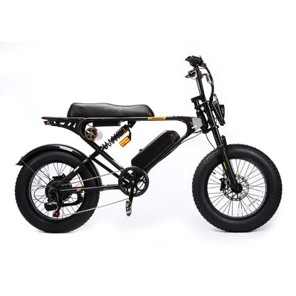 Rhino Retro Fat Tire E-Bike  All-Terrain Off-Road E-Bike with Built-In Speakers, Perfect for Teens & Adults